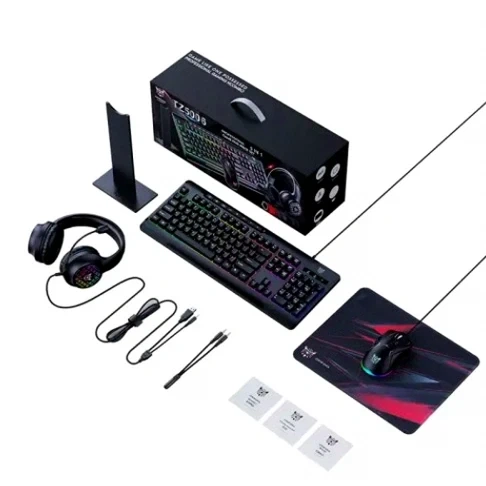 Игровой комплект Onikuma TZ5006 Black гарнитура клавиатура мышь RGB USB проводное для геймеров - Фото 7 Игровой комплект Onikuma TZ5006 Black гарнитура клавиатура мышь RGB USB проводное для геймеров - изображение 7