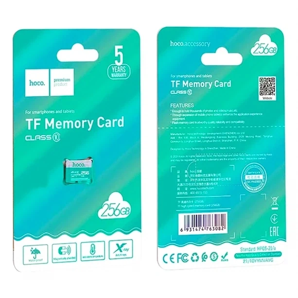 Карта памяти Hoco microSDHC 256GB класс 10 для смартфонов планшетов экшн-камер видеорегистраторов - изображение 2
