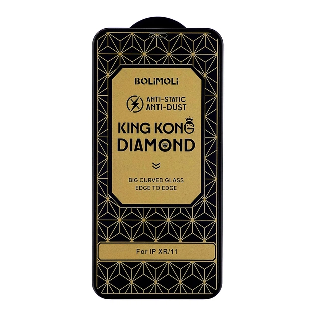 Защитное стекло KingKong Diamond Glass черное для Apple iPhone XR iPhone 11 с защитным покрытием Super G - Фото 1 Защитное стекло KingKong Diamond Glass черное для Apple iPhone XR iPhone 11 с защитным покрытием Super G - изображение 1