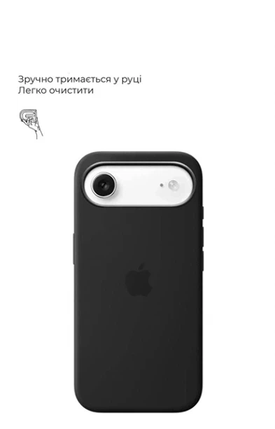 Чехол силиконовый Silicone Case с MagSafe для iPhone 17 Air черный с защитой камеры и усиленными углами - Фото 6 Чехол силиконовый Silicone Case с MagSafe для iPhone 17 Air черный с защитой камеры и усиленными углами - изображение 6