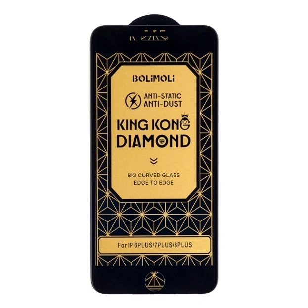 Защитное стекло KingKong Diamond Glass черное для Apple iPhone 7 Plus iPhone 8 Plus - Фото 1 Защитное стекло KingKong Diamond Glass черное для Apple iPhone 7 Plus iPhone 8 Plus - изображение 1
