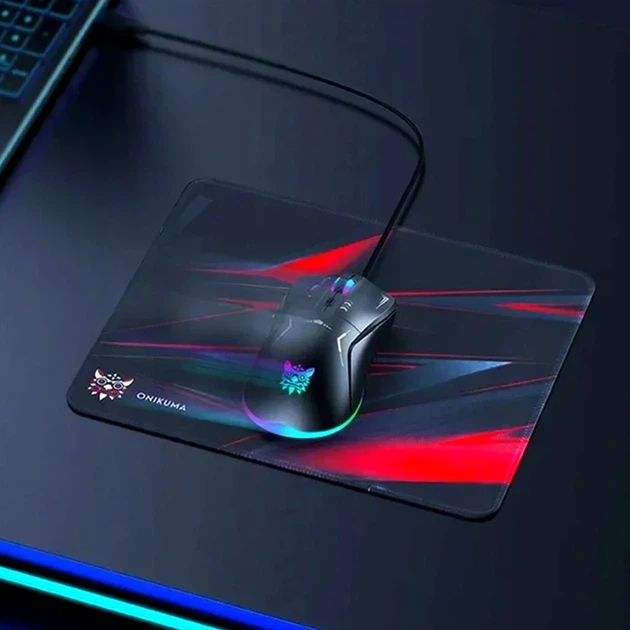Игровой комплект Onikuma TZ5008 5 в 1 черный RGB мембранная клавиатура оптическая мышь гарнитура коврик подставка - изображение 5