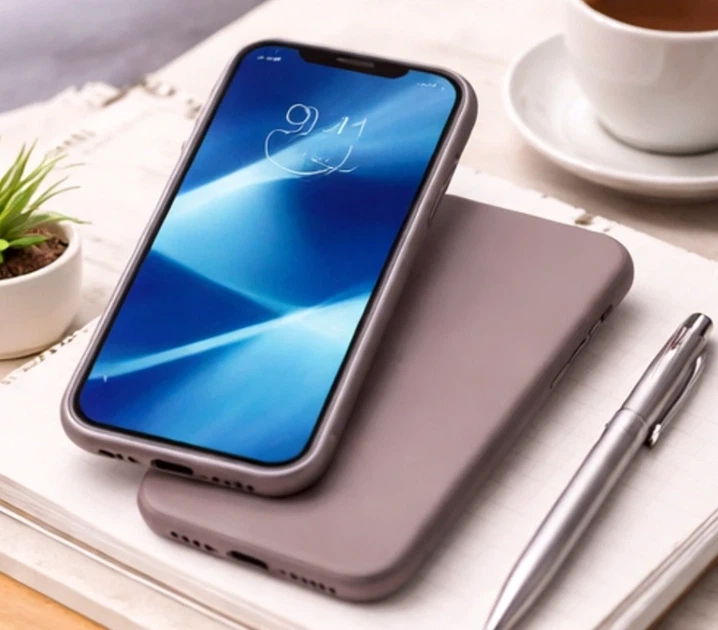 Чехол силиконовый Full Cover для iPhone 17 Air защита камеры галька - изображение 4