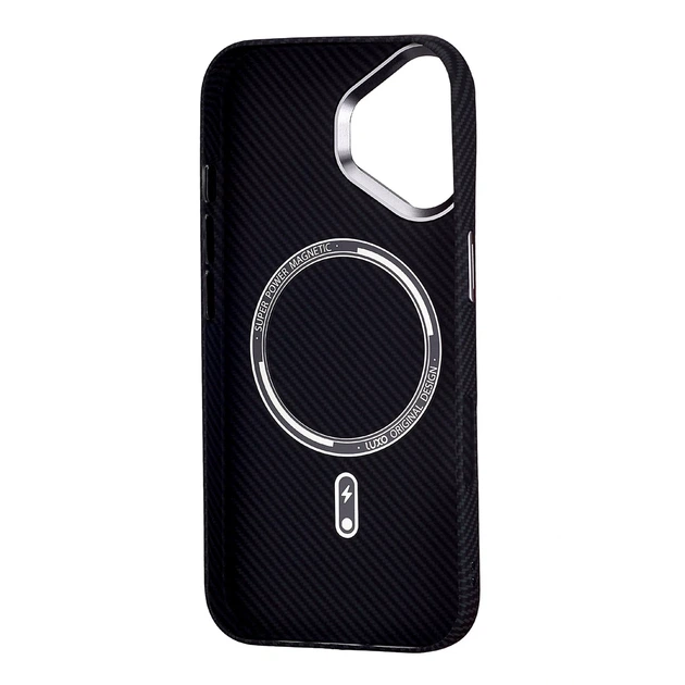 Чохол накладка Luxo Free Air CarBon з MagSafe для iPhone 17 чорний протиударний із захистом камери - Фото 3 Чохол накладка Luxo Free Air CarBon з MagSafe для iPhone 17 чорний протиударний із захистом камери - зображення 3