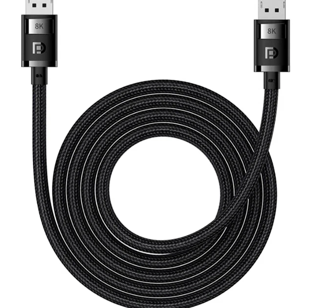 Кабель Baseus DP 8K 1.5 м чорний DisplayPort для передачі зображення 7680x4320 32.4 Гбіт/с - Фото 1 Кабель Baseus DP 8K 1.5 м чорний DisplayPort для передачі зображення 7680x4320 32.4 Гбіт/с - зображення 1