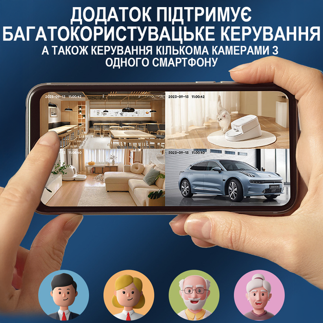 Беспроводная 4G мини-камера видеонаблюдения Camsoy S60G с двойной линзой и датчиком движения, 3 Мп, 2К, iOS/Android (1308) - изображение 6