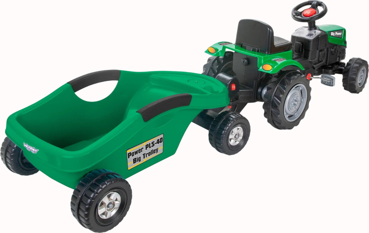 Traktor na pedały Woopie Big PowerTrac z Przyczepą XXL (5906280653736) - obraz 2
