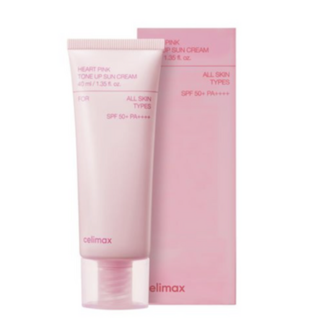 Солнцезащитный крем Celimax Heart Pink Tone Up Sun Cream 40 мл - изображение 3
