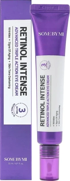Омолоджувальний крем для очей Some By Mi Retinol Intense Advanced Triple Action Eye Cream з ретинолом 30 мл - зображення 4