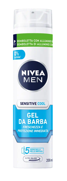 Гель для гоління NIVEA Sensitive Cool, 200 мл - Фото 1 Гель для гоління NIVEA Sensitive Cool, 200 мл - зображення 1