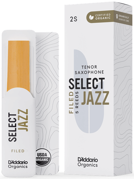 Трости для тенор-саксофона D'Addario Organic Select Jazz - Tenor Sax Filed 2S - 5 Pack - изображение 2