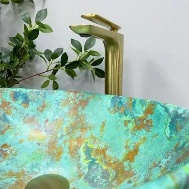 Умивальник (раковина) VBI PARMA MARBLE GREEN MATT накладний - изображение 5