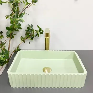 Умивальник (раковина) VBI FLORENTIA LIGHT GREEN MATT накладний - изображение 5