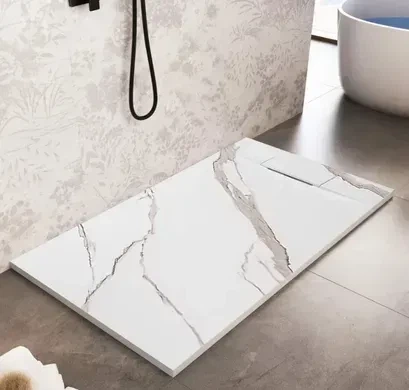 Душовий піддон REA BAZALT 80x100 CARRARA WHITE - изображение 2