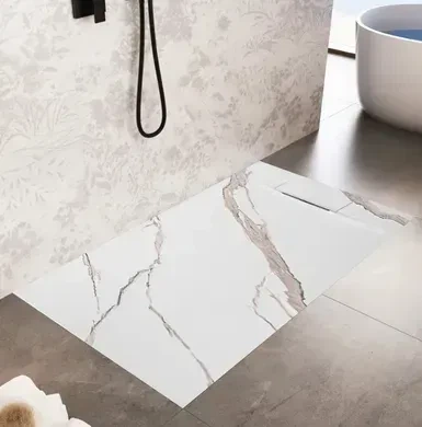 Душовий піддон REA BAZALT 80x100 CARRARA WHITE - изображение 6