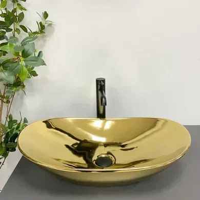Умивальник (раковина) VBI TURIN GOLD GLOSSY накладний - изображение 4