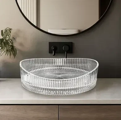 Умивальник (раковина) REA HARPER TRANSPARENT накладний - изображение 5