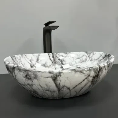 Умивальник (раковина) VBI PARMA STATUARIO BLACK VEINS GLOSSY накладний - Фото 3 Умивальник (раковина) VBI PARMA STATUARIO BLACK VEINS GLOSSY накладний - зображення 3