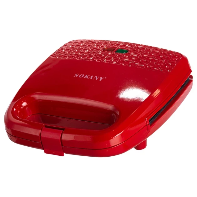 Сэндвичница Sokany SK-08051 красная 750 Вт антипригарное покрытие (107-80-SK-08051) - изображение 6