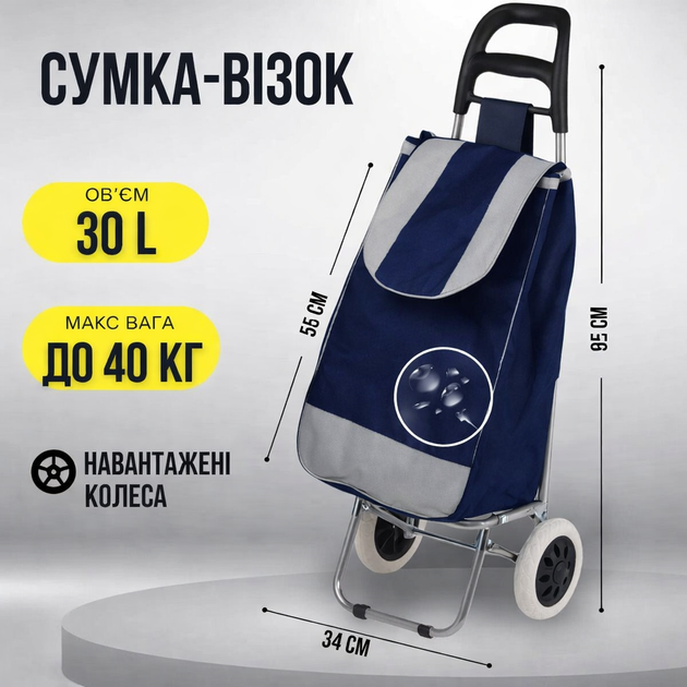 Сумка-візок (кравчучка) для продуктів на колесах - зображення 3