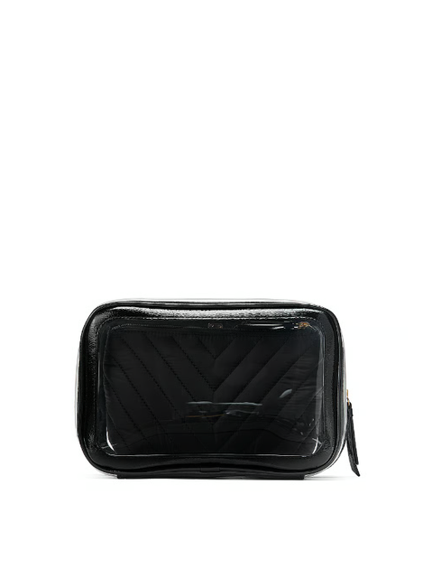 Косметичка Victoria's Secret 3 в 1 чорна 3-Piece Makeup Bag - Фото 3 Косметичка Victoria's Secret 3 в 1 чорна 3-Piece Makeup Bag - зображення 3