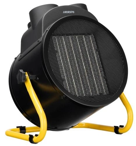 Теплова гармата Ardesto IFH-05B, Black/Yellow, 5000 Вт, площа обігріву 50 м2, максимальна продуктивність 470 м3/год, керамічний нагрівач, IP20, захист від перегріву - изображение 4