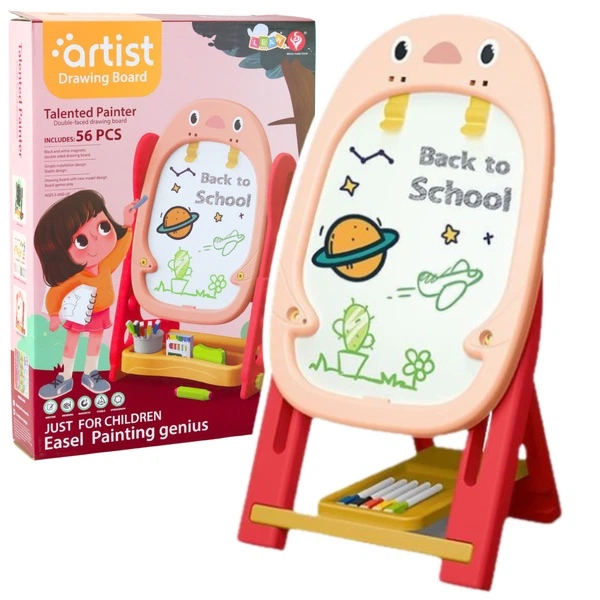 Tablica magnetyczna dwustronna LEAN Toys z zestawem gier dla dzieci (712706) (5905991062158) - obraz 3