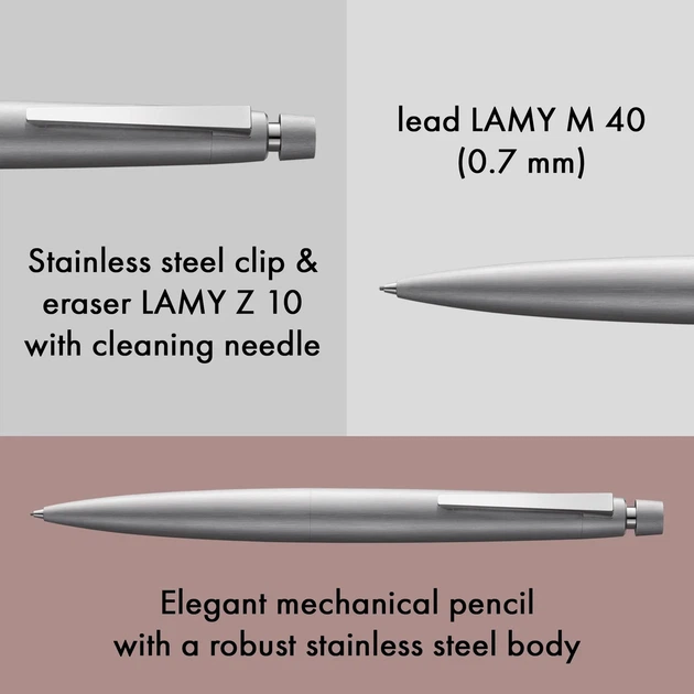 Олівець механічний LAMY 2000 сталевий 0,7 мм (4029624) - зображення 4