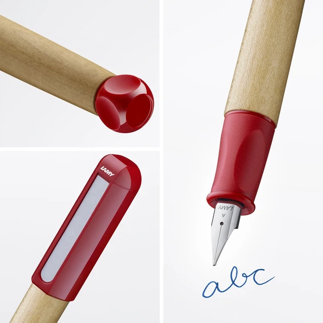 Ручка чорнильна LAMY ABC червона A T10 сині чорнила (4000070) - Фото 3 Ручка чорнильна LAMY ABC червона A T10 сині чорнила (4000070) - изображение 3
