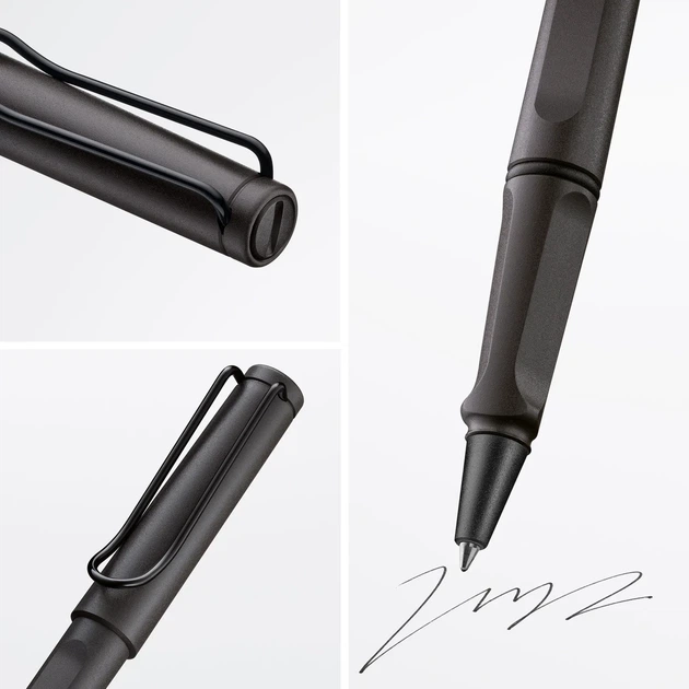 Ручка-ролер LAMY Safari матова umbra M M63 синій стрижень (4026749) - Фото 4 Ручка-ролер LAMY Safari матова umbra M M63 синій стрижень (4026749) - изображение 4