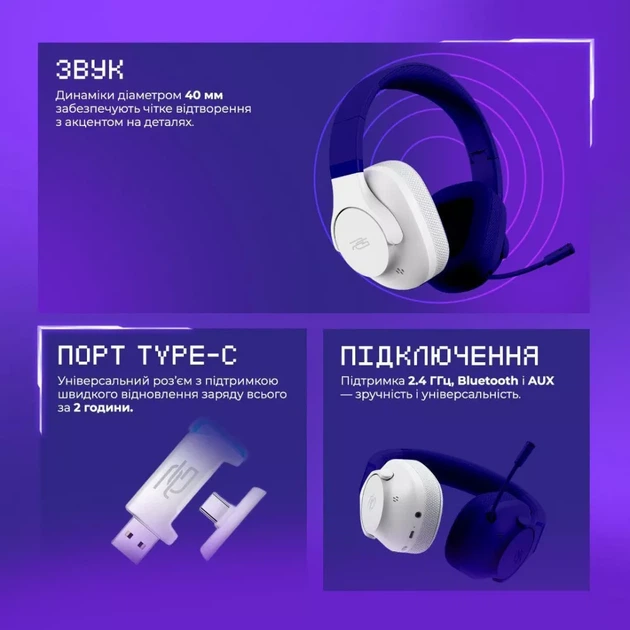 Беспроводная игровая гарнитура Proove Gaming Bliss Pro (APP) black - Фото 5 Беспроводная игровая гарнитура Proove Gaming Bliss Pro (APP) black - изображение 5