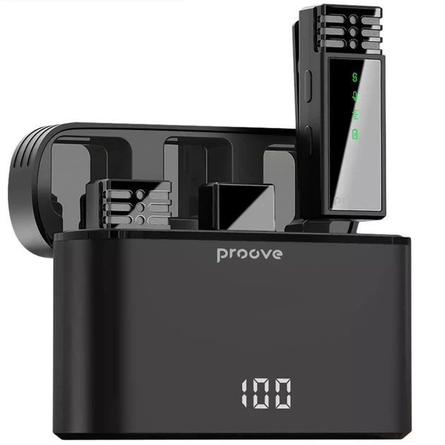 Бездротовий петличний мікрофон Proove Record Type-C Black - зображення 2