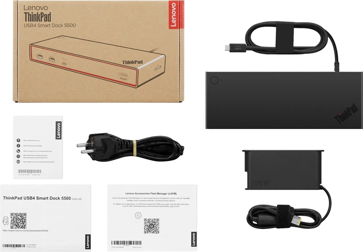 Stacja dokująca Lenovo ThinkPad USB4 Smart Dock 5500 Eclipse Black (40BC0100EU) - obraz 2