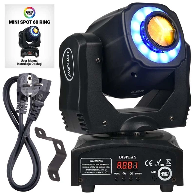 Світлодіодна голова Light4Me рухома Mini spot 60 ring (5908249810624) - зображення 3