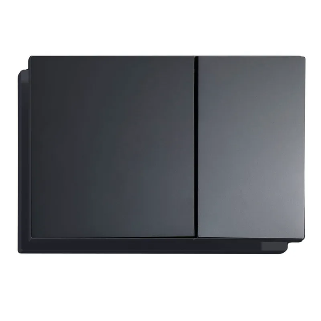 Панель змиву KOER KT-0610-05 240x160x32mm пластикова, кнопка квадратна (колір чорний матовий) (KR6136) - Фото 1 Панель змиву KOER KT-0610-05 240x160x32mm пластикова, кнопка квадратна (колір чорний матовий) (KR6136) - изображение 1