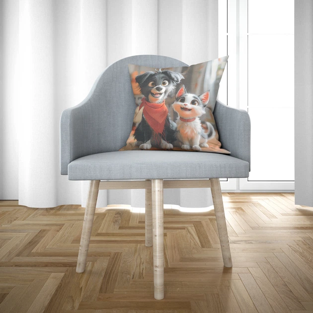Ткань купон декоративный Кот, песик 45х45 см (260г/м.кв шт) 192557 - изображение 5