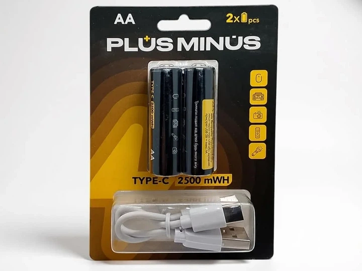 Аккумуляторные батарейки AA 2500mAh — 2 шт в блистере - Фото 1 Аккумуляторные батарейки AA 2500mAh — 2 шт в блистере - изображение 1