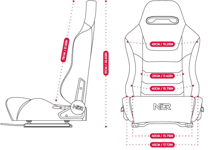 Крісло Next Level Racing ERS3 Elite Reclining Fabric & SIMAERO Mesh Edition NLR-E052 (9359668000671) - зображення 6