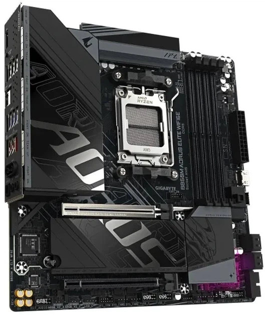 Материнська плата Gigabyte B850M AORUS ELITE WIFI6E (sAM5, AMD B850, PCI-Ex16) - зображення 2