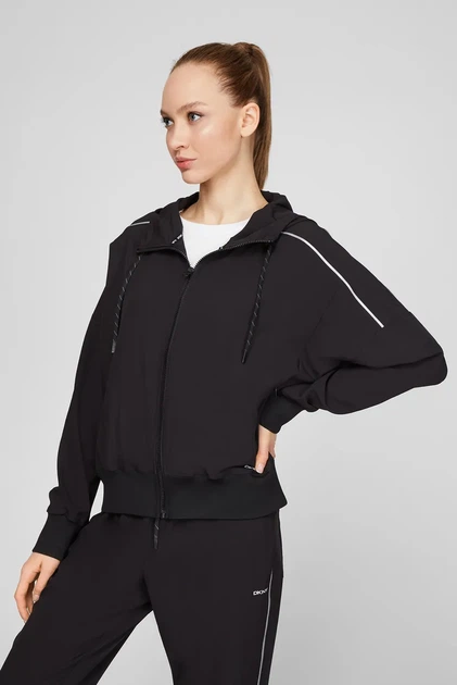 Жіноча чорна спортивна кофта DKNY S DP0J8979 - зображення 3