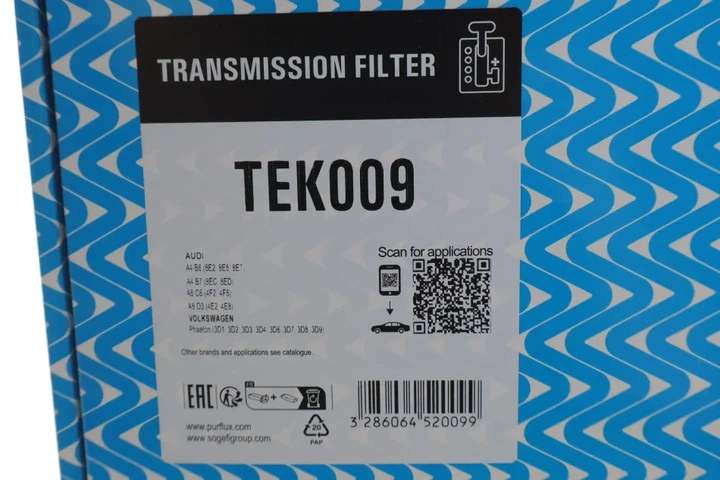 Фільтр АКПП Audi A4/A6 2.7-4.2 04-11/VW Phaeton 3.0-4.2 03-16 (з прокладкою) Purflux TEK009 - изображение 2
