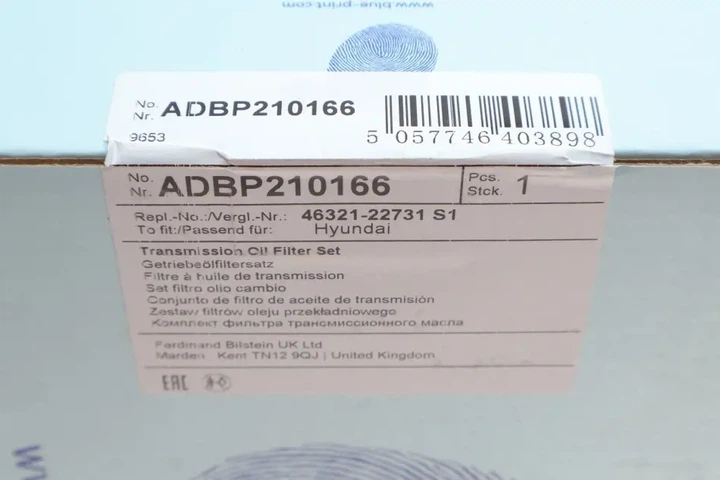 Фільтр АКПП Hyundai Elantra/Kia Rio 1.4/1.6 00-11 (з прокладкою) BLUE PRINT ADBP210166 - изображение 2