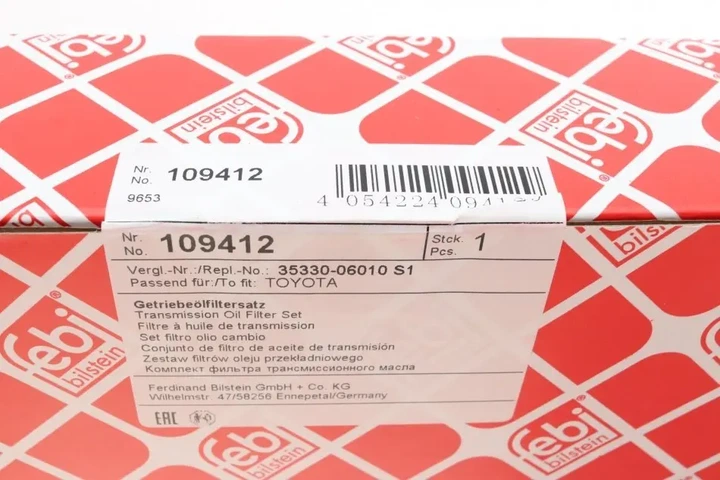 Фільтр АКПП Toyota Camry 2.0/2.4 16V 01- (к-кт з прокладкою) FEBI BILSTEIN 109412 - изображение 7