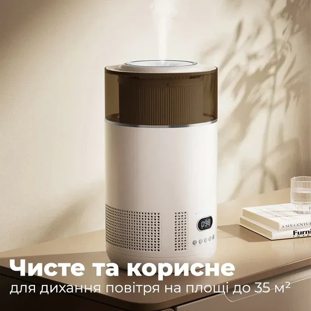 Очиститель воздуха с увлажнением Doctor-101 Omphal, HEPA-фильтр, УФ-лампа, 3 в 1 - изображение 6