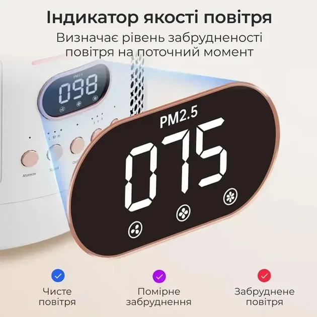 Очиститель воздуха с увлажнением Doctor-101 Omphal, HEPA-фильтр, УФ-лампа, 3 в 1 - изображение 10