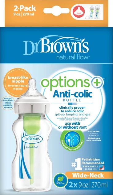 Набір пляшечок для годування Dr. Brown's Options+ 2 шт х 270 мл (72239318195) - зображення 2