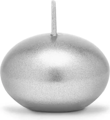 Zestaw świec pływających PartyDeco Dysk metalizowane 4 cm 50 szt. Srebrne (ZES5902230762787) - obraz 2