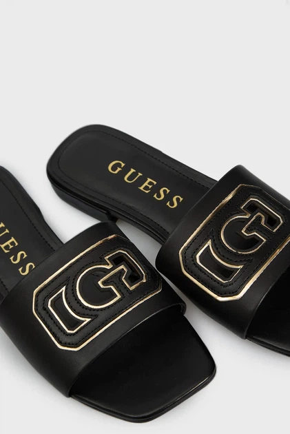 Жіночі чорні слайдери Guess 39 FLJTARLEA19 - изображение 2