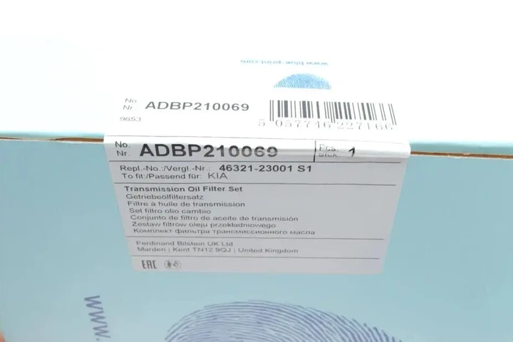 Фільтр АКПП Hyundai Accent III/Elantra/i10/i30/Kia Ceed/Picanto 1.1-2.0 04- (з прокладкою) BLUE PRINT ADBP210069 - изображение 8