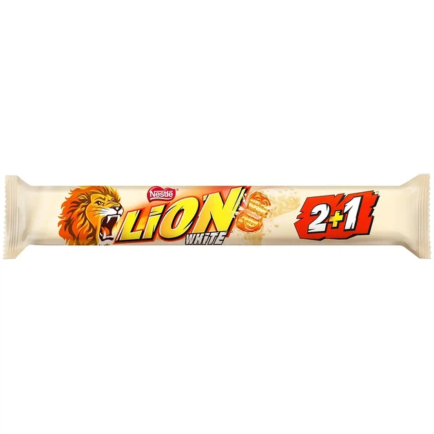 Упаковка батончиків Lion White Rock 2+1 90 г х 24 шт - Фото 2 Упаковка батончиків Lion White Rock 2+1 90 г х 24 шт - зображення 2